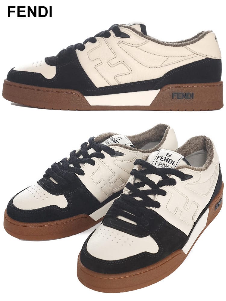 FENDI (フェンディ) FDマッチ レザー ローカットスニーカー FD7E1493AHH2ブランド メンズ