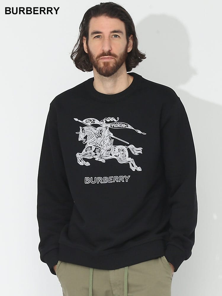 BURBERRY (バーバリー) エンブロイダリー EKD コットン スウェット 