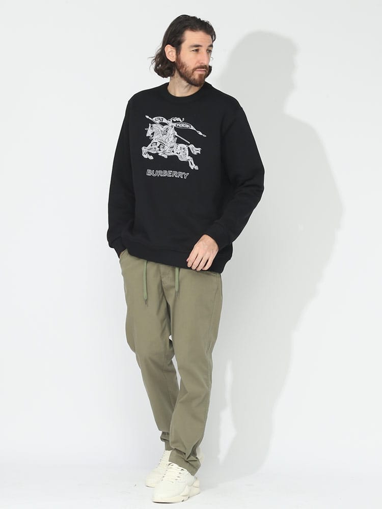BURBERRY (バーバリー) エンブロイダリー EKD コットン スウェット 