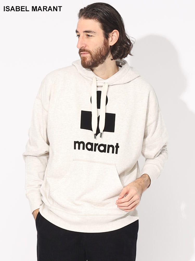 ISABEL MARANT (イザベルマラン) フロントロゴ プルオーバー パーカー MILEY IMW0027HAA1M05H ブランド メンズ 男性 トップス