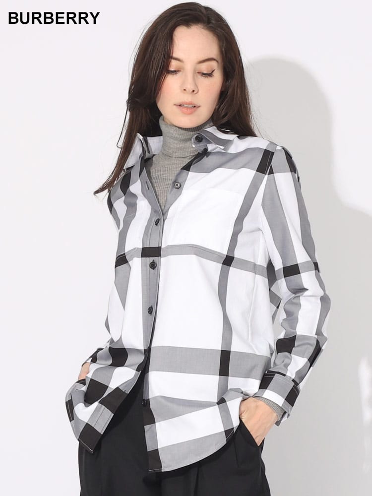 BURBERRY (バーバリー) チェック コットンシャツ BBL8071293 ブランド レディース トップス