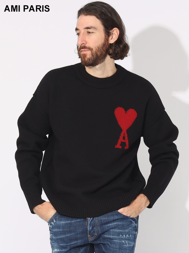 AMI Paris ロゴ クルーネックセーター - ニット/セーター