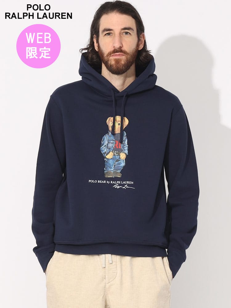 POLO RALPH LAUREN (ポロラルフローレン) 裏起毛 ベアプリント プルオーバー パーカー RL710953309 ブランド メンズ 男性 トップス