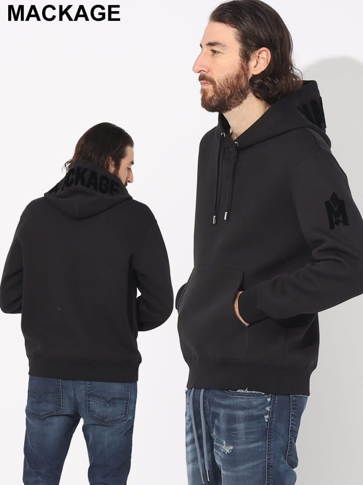 MACKAGE (マッカージュ) フードロゴ プルオーバー パーカー MKGKRYSR3 ブランド メンズ 男性 トップス