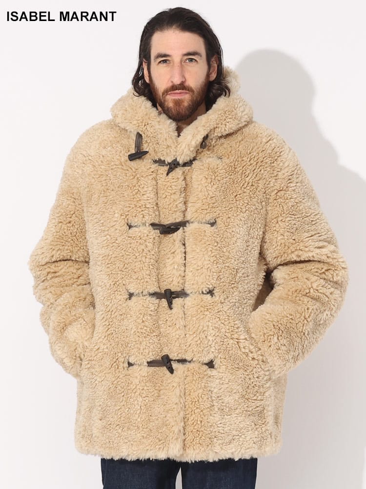 ISABEL MARANT (イザベルマラン) 中綿 トグル ロング ボアコート FREDA IMA0153HAA3D97H ブランド メンズ 男性 アウター