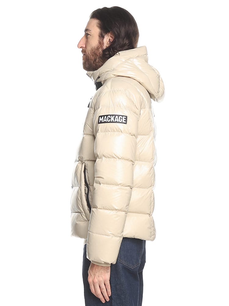 MACKAGE (マッカージュ) 袖ロゴ フルジップ ダウンジャケット 