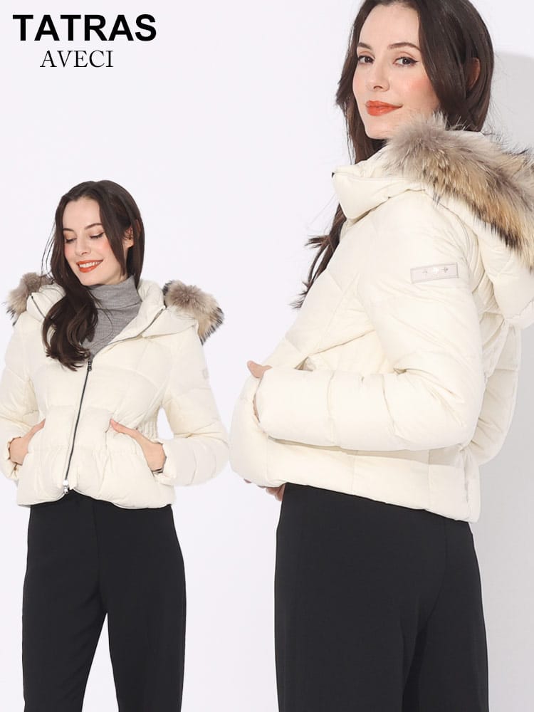 TATRAS (タトラス) ファーフード フルジップ ダウンジャケット AVECI TRLLTAT23A4866 ブランド レディース アウター