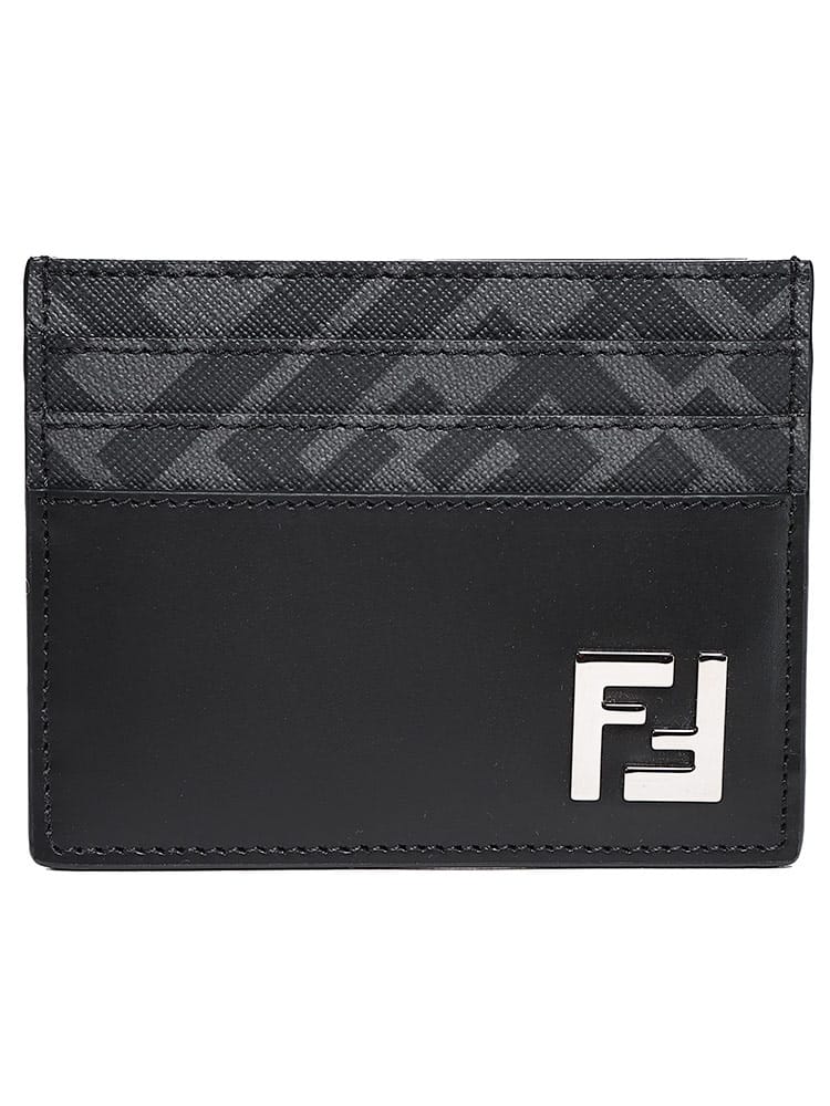 FENDI (フェンディ) メタルロゴ レザー スクエア カードケース FD7M0164AFF2 ブランド メンズ 男性 財布