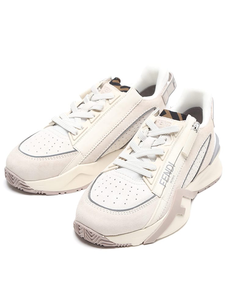 FENDI (フェンディ) スエード ローカットスニーカーフェンディ フロー FDL8E8458AOMD ブランド レディース シューズ