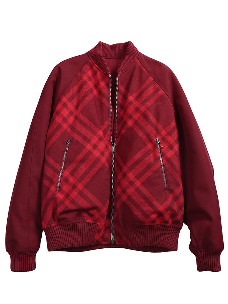 BURBERRY (バーバリー) リバーシブル チェック柄 フルジップ ジャケット メンズ