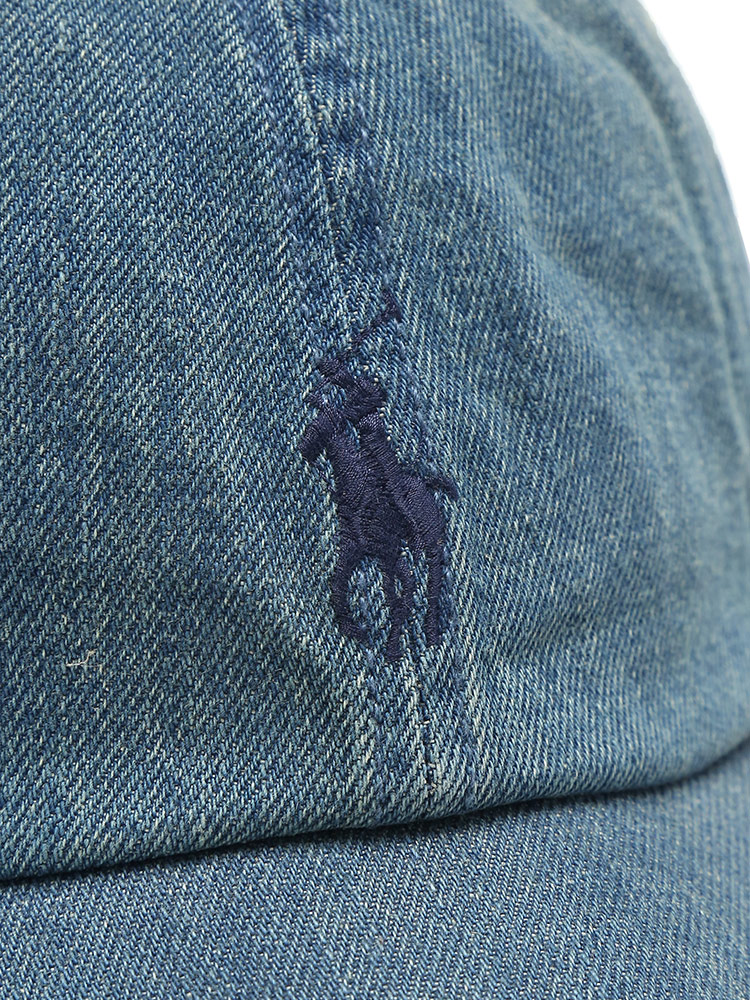 POLO RALPH LAUREN (ポロラルフローレン) クラシック ロゴ 刺繍 デニム キャップ CLASSIC S【サカゼン公式通販】