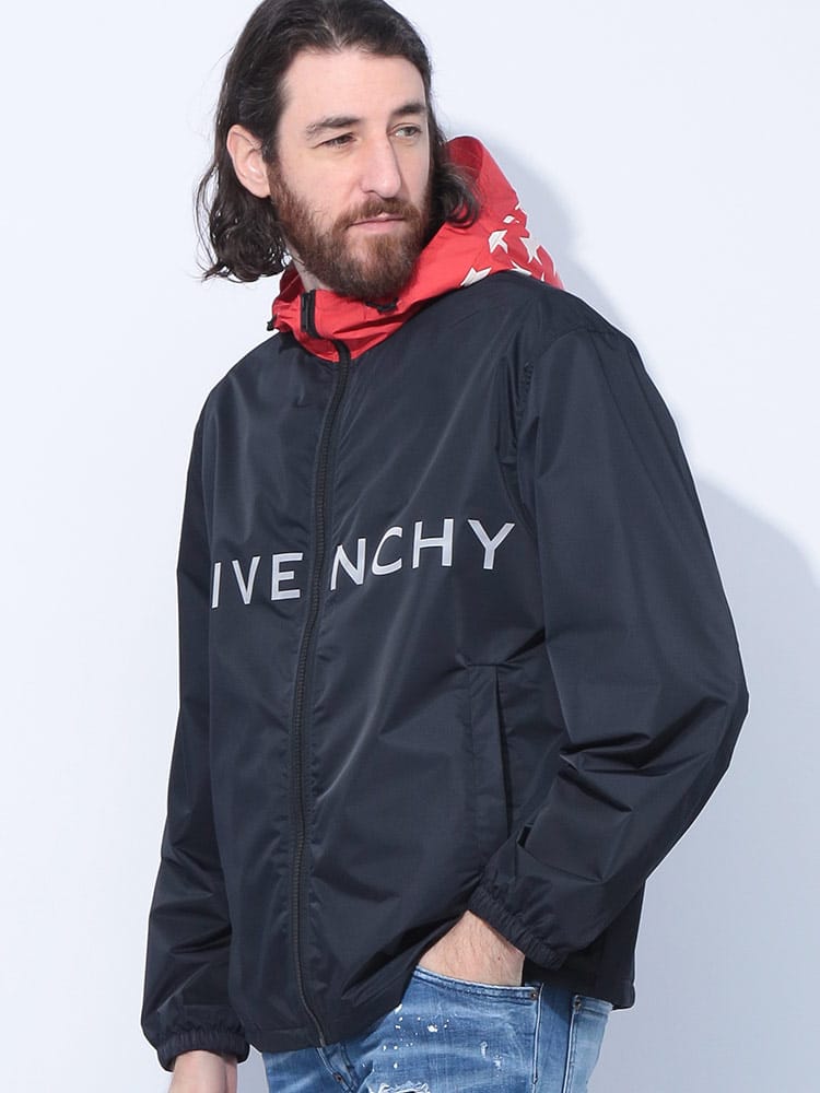 GIVENCHY (ジバンシィ) スターフード フルジップ ウインドブレーカー GVBM01131YEJ メンズ