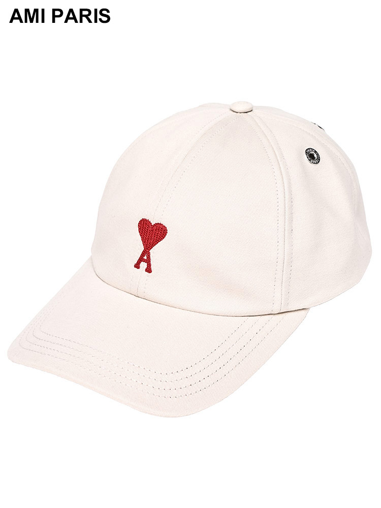 AMI PARIS (アミパリス ) コットンギャバジン ロゴ刺繍 キャップ AMI DE COEUR AMBFUCP006 ブランド メンズ 男性 帽子