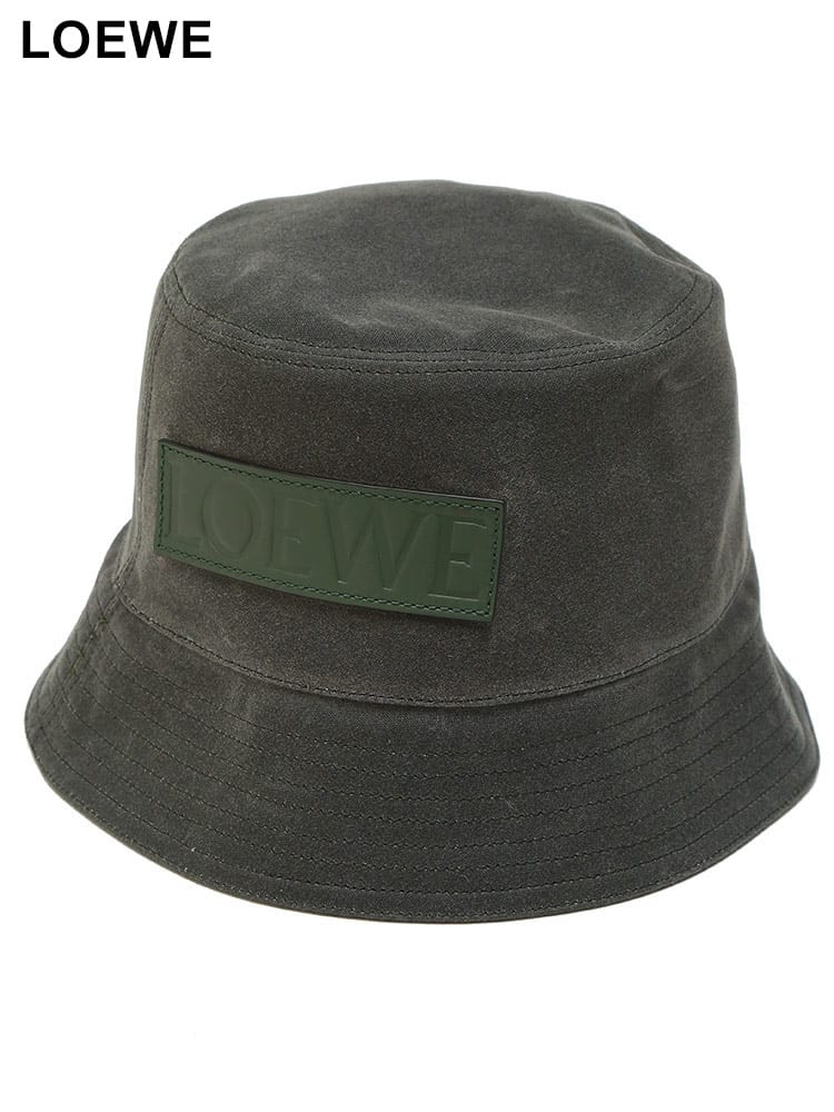 LOEWE (ロエベ) ワックスドキャンバス＆カーフ バケットハット WAXED 