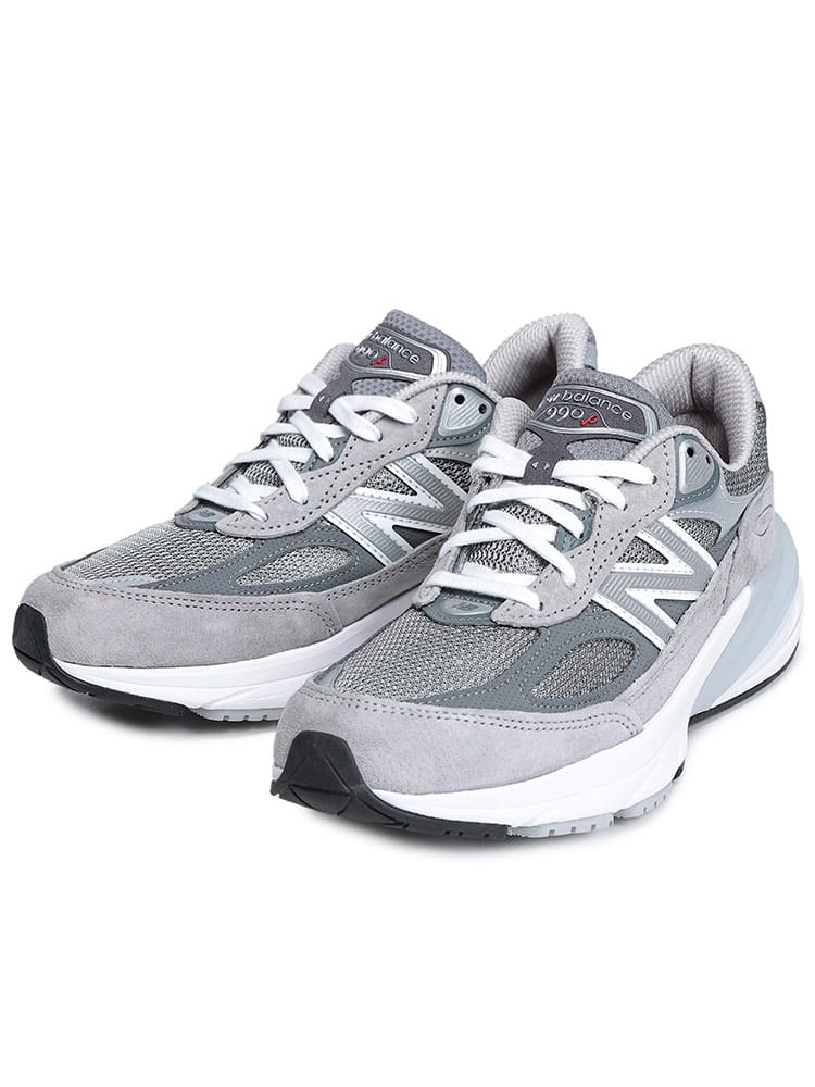 New Balance (ニューバランス) 異素材切替 ロゴ ローカットスニーカー 990 v6 GL6 NEWW990GL6 レディース