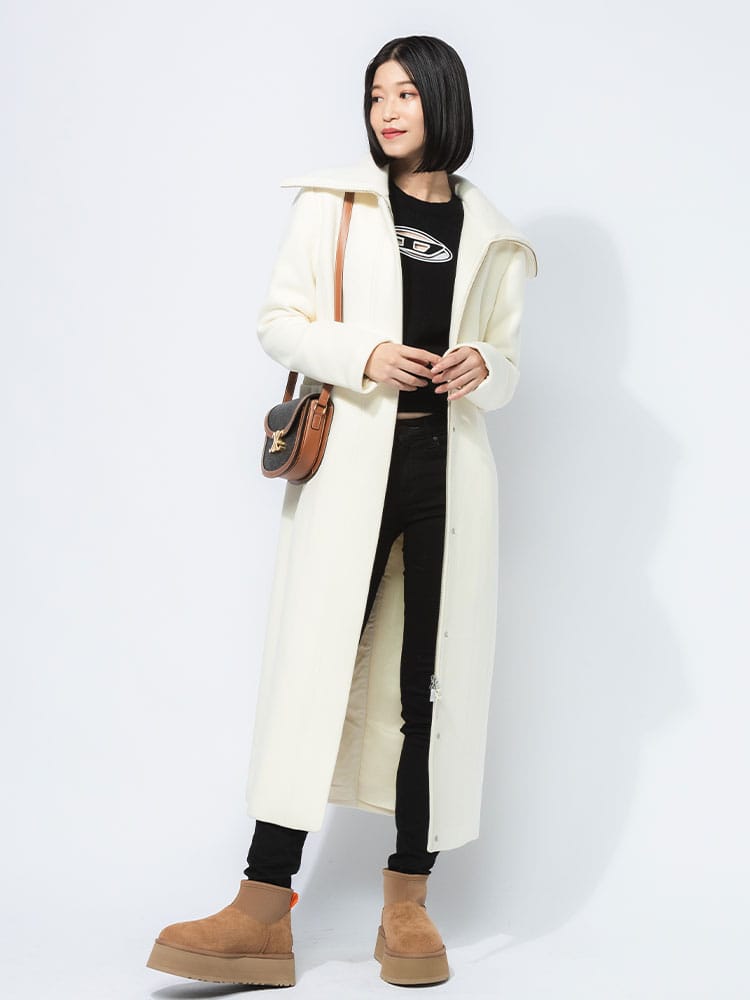 MACKAGE (マッカージュ) ウール リブ衿 フルジップ コート MKGLCLARICE4 レディース