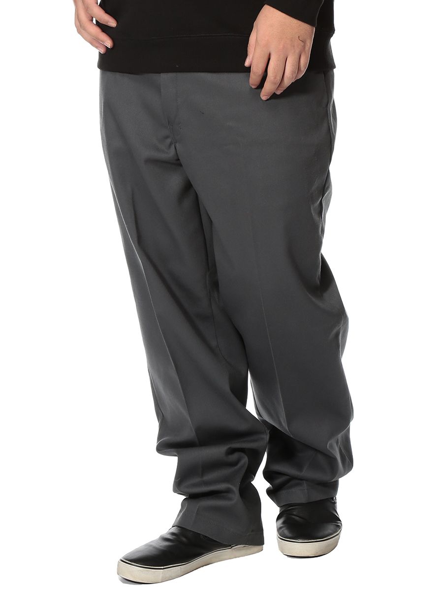 大きいサイズ メンズ Dickies (ディッキーズ) バック ロゴパッチ 無地 ストレッチ チノパンツ