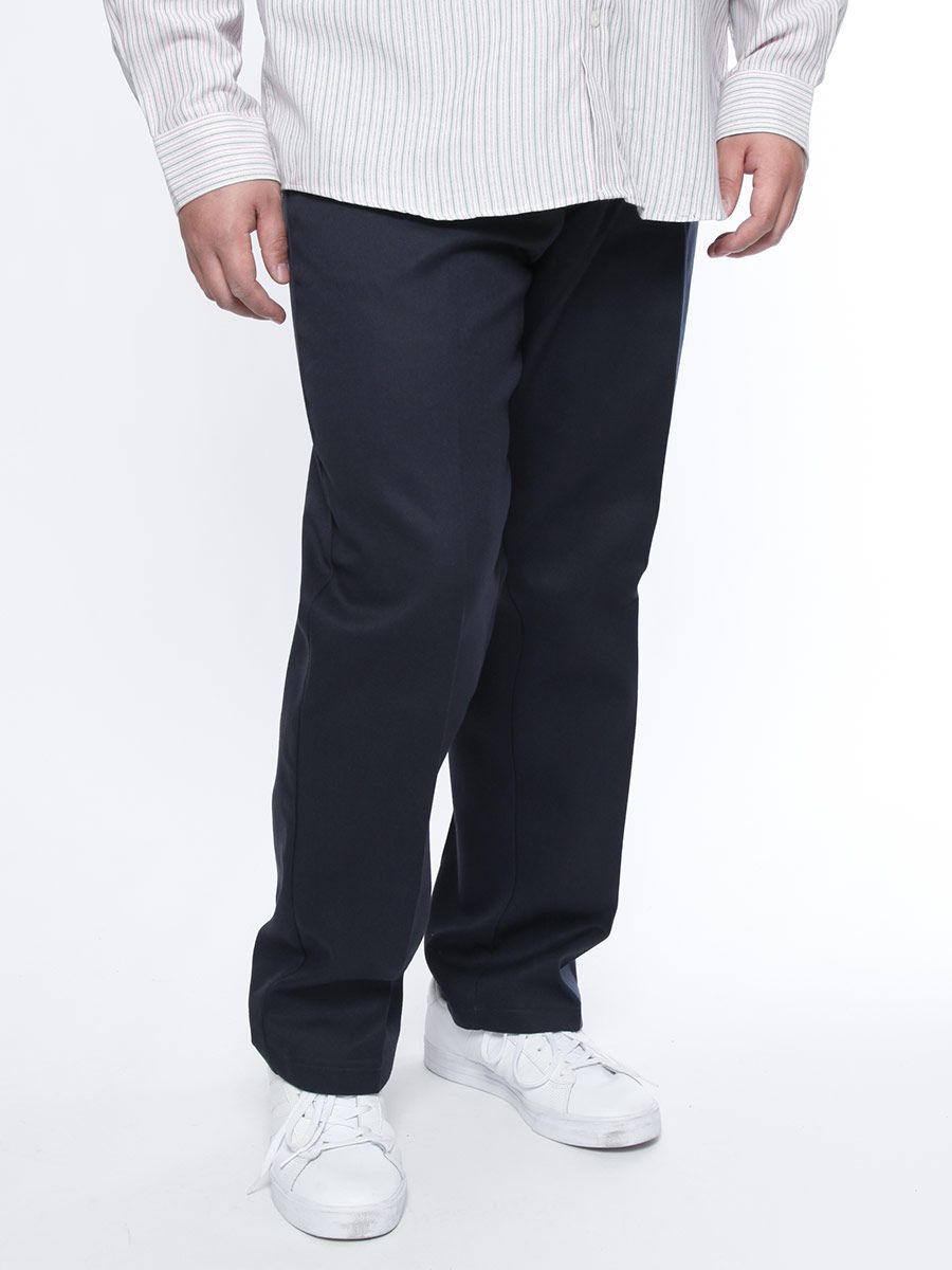 大きいサイズ メンズ Dickies (ディッキーズ) バック ロゴパッチ 無地 ストレッチ チノパンツ
