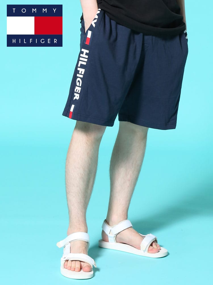 トミーヒルフィガー パンツ TOMMY HILFIGER サイドロゴプリント ウエストコード ショートパンツ 09T3752 【summer】