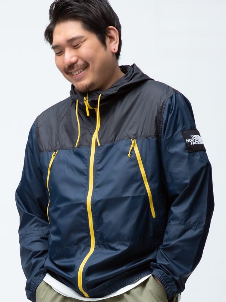 大きいサイズ メンズ THE NORTH FACE (ザ ノースフェイス) 切り替え フード フルジップ マウンテンパーカー WINDWALL SEASONAL MOUNTAIN JACKET