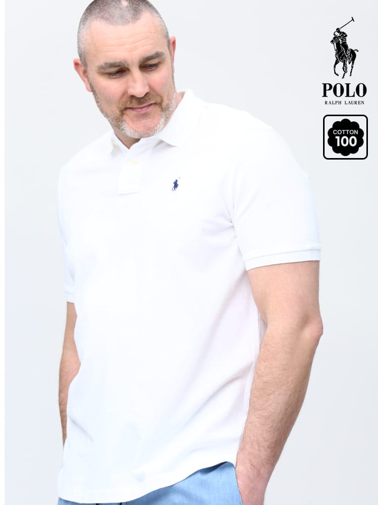 大きいサイズ メンズ POLO RALPH LAUREN (ポロラルフローレン) ワンポイント クラシック 半袖 ポロシャツ