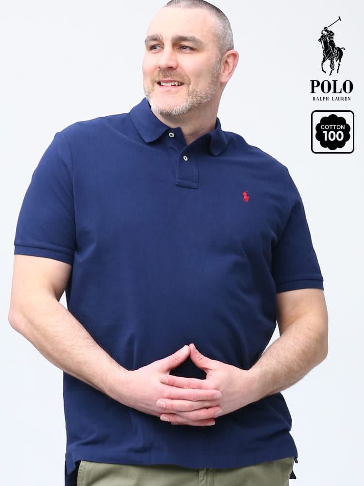 大きいサイズ メンズ POLO RALPH LAUREN (ポロラルフローレン) ワンポイント クラシック 半袖 ポロシャツ
