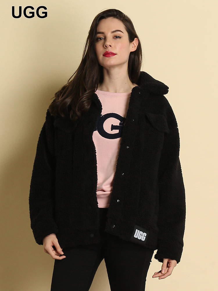 アグ オーストラリア レディース ボアジャケット UGG Australia ロゴ ボアブルゾン ブランド アウター ブルゾン ボア もこもこ UGGL1113951 ロゴ