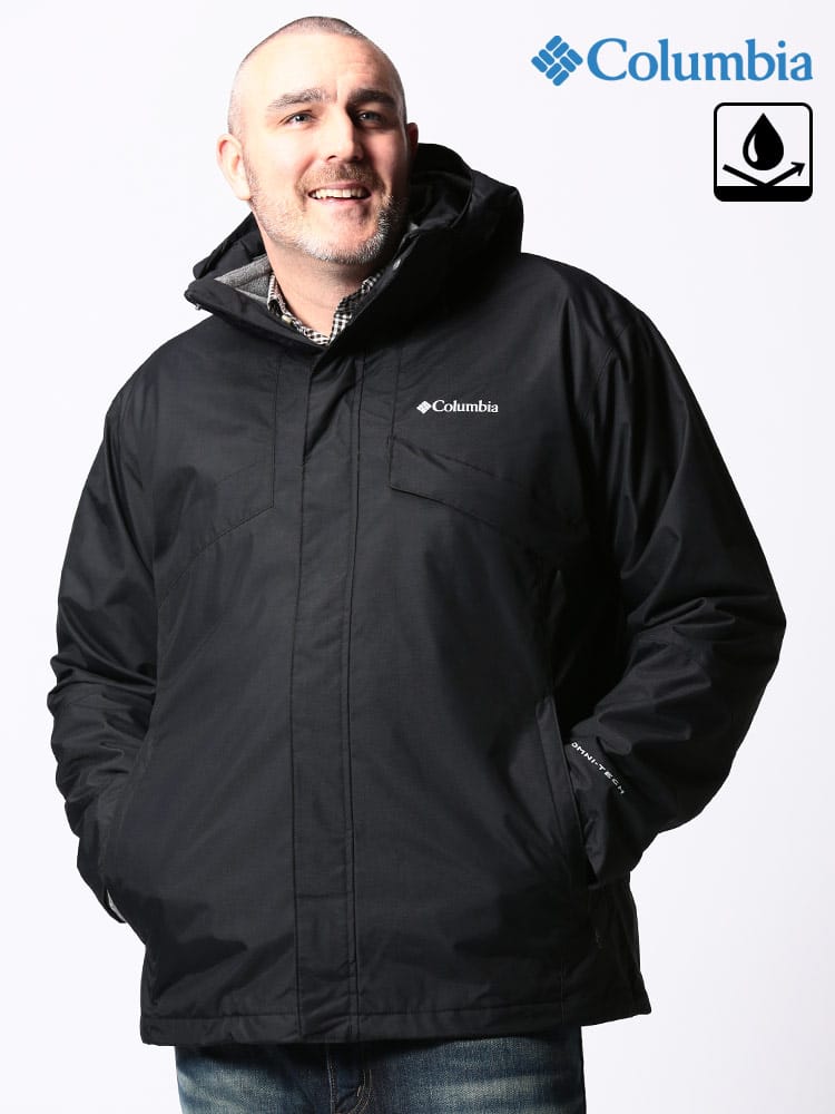大きいサイズ メンズ Columbia (コロンビア) 3WAY 防水 裏フリースライナー フード フルジップ ジャケット OMNI-TECH