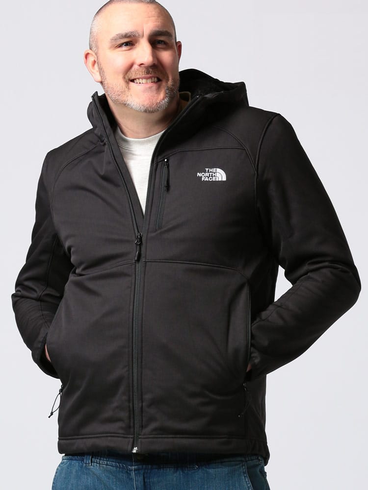 大きいサイズ メンズ THE NORTH FACE (ザ ノースフェイス) 裏起毛 フード フルジップ ジャケット QUEST HOODED SOFTSHELL