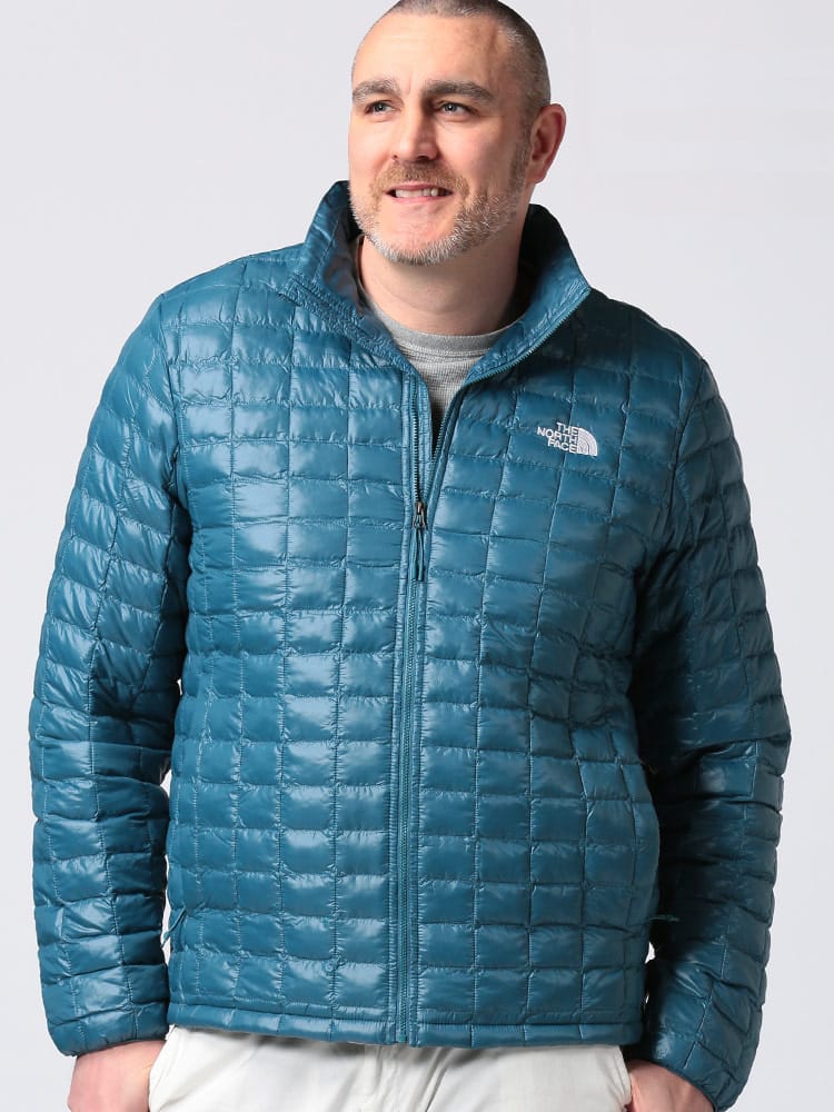 大きいサイズ メンズ THE NORTH FACE (ザ ノースフェイス) キルティング スタンド フルジップ 中綿 ジャケット THERMOBALL ECO JACKET
