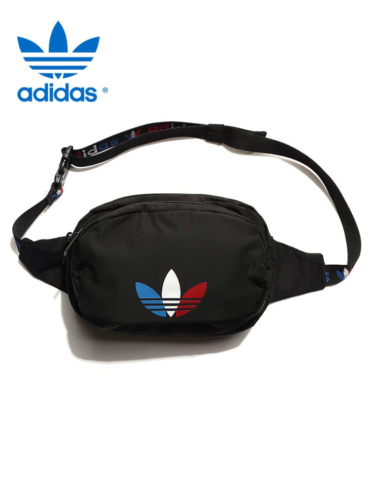 adidas (アディダス) ロゴプリント ジップ ウエストポーチ SPORT WAIST PACK WEB限定