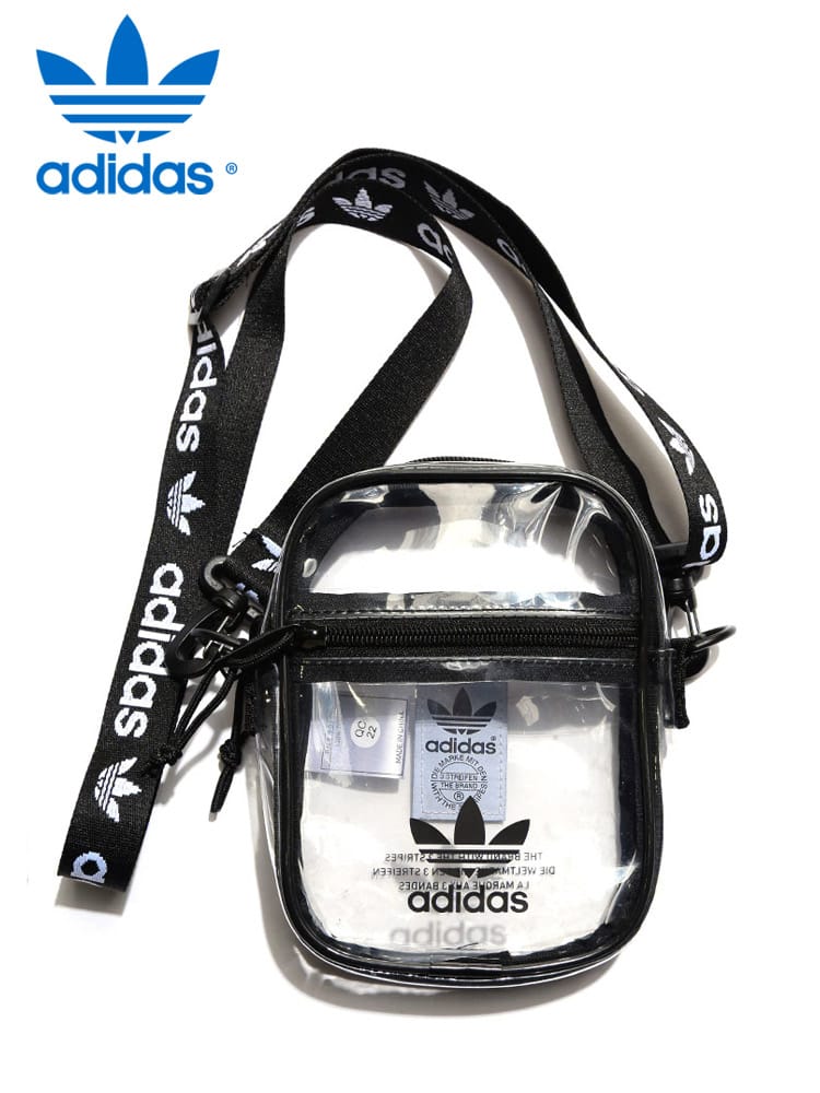 adidas (アディダス) ロゴプリント クリア ショルダーバッグ CLEAR CROSSBODY BAG