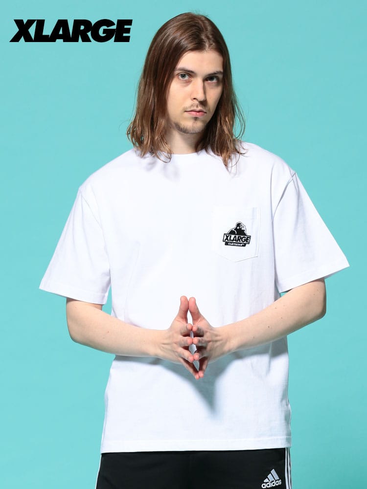XLARGE (エクストララージ) ロゴ刺繍 ポケット クルーネック 半袖 Tシャツ
