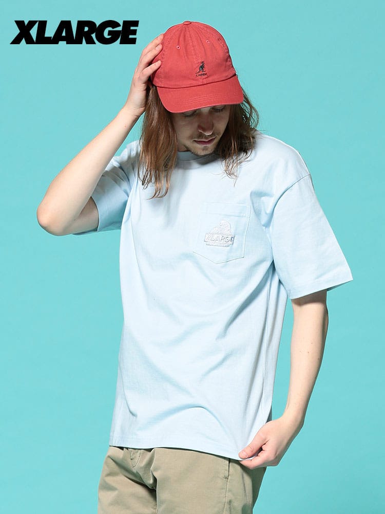 XLARGE (エクストララージ) ロゴ刺繍 ポケット クルーネック 半袖 Tシャツ
