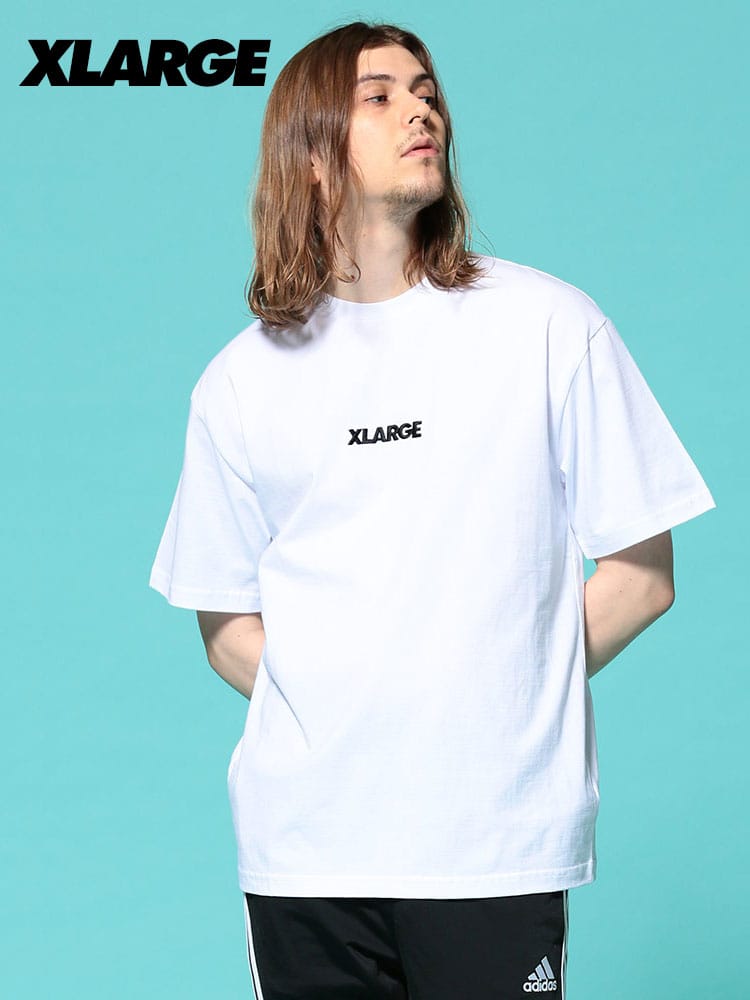 XLARGE (エクストララージ) フロントロゴ刺繍 クルーネック 半袖 Tシャツ