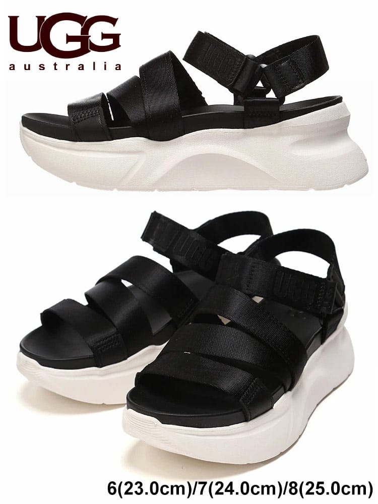 UGG australia (アグオーストラリア) ロゴ ストラップ サンダル LA SHORES UGGL1118499 レディース ロゴ