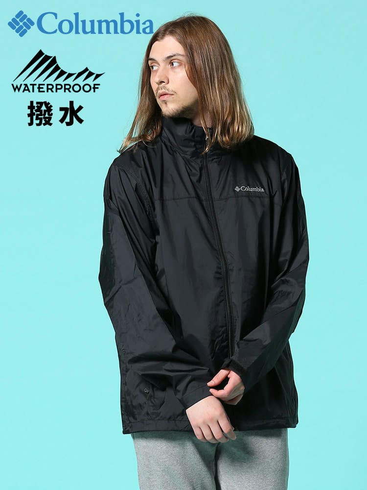 Columbia (コロンビア) フード収納 フルジップ レイン ジャケット Glennaker Lake Rain JKT OMNI-TECH