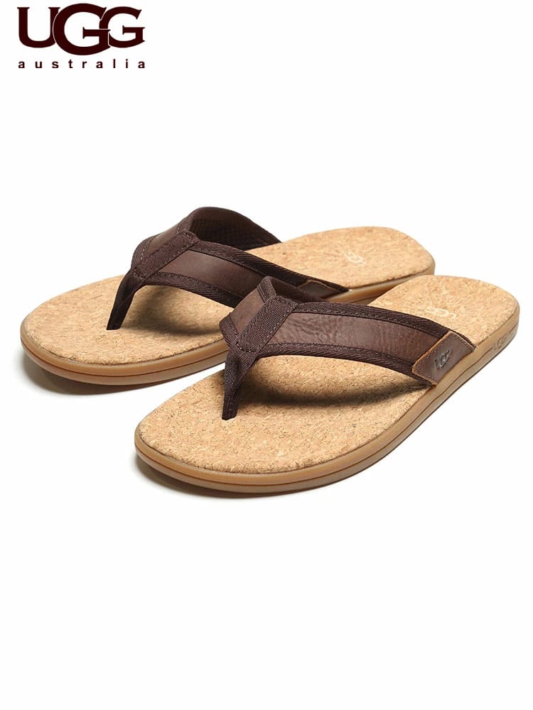 UGG Australia (アグ オーストラリア) レザーストラップ コルクソール トングサンダル SEASIDE FLIP UGG1020073