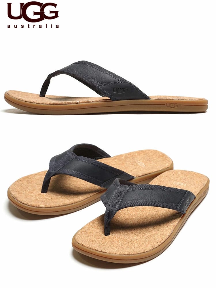 UGG Australia (アグ オーストラリア) レザーストラップ コルクソール トングサンダル SEASIDE FLIP UGG1020073