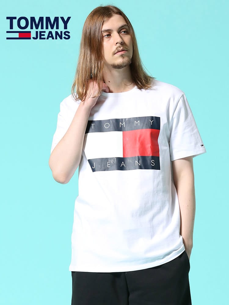 TOMMY JEANS (トミージーンズ) ロゴプリント クルーネック 半袖 T 