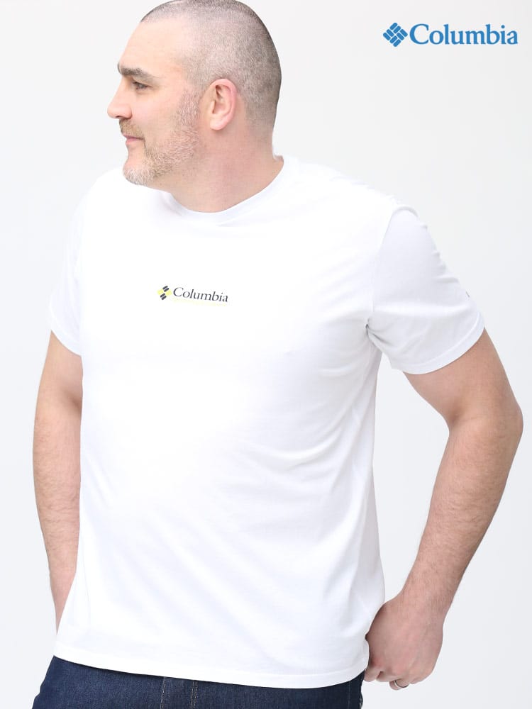 大きいサイズ メンズ Columbia (コロンビア) ベーシックロゴ クルーネック 半袖 Tシャツ