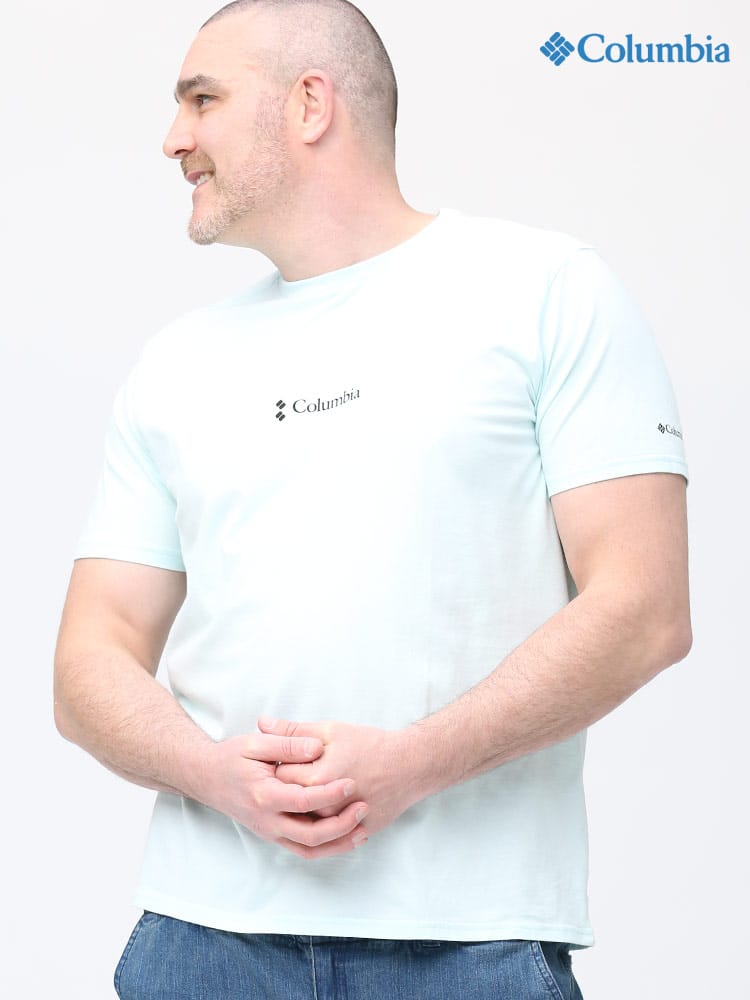 大きいサイズ メンズ Columbia (コロンビア) ベーシックロゴ クルーネック 半袖 Tシャツ