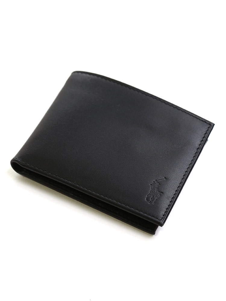 POLO RALPH LAUREN (ポロ ラルフローレン) レザー ワンポイント 二つ折り 財布 RL405761979001 22fd IP
