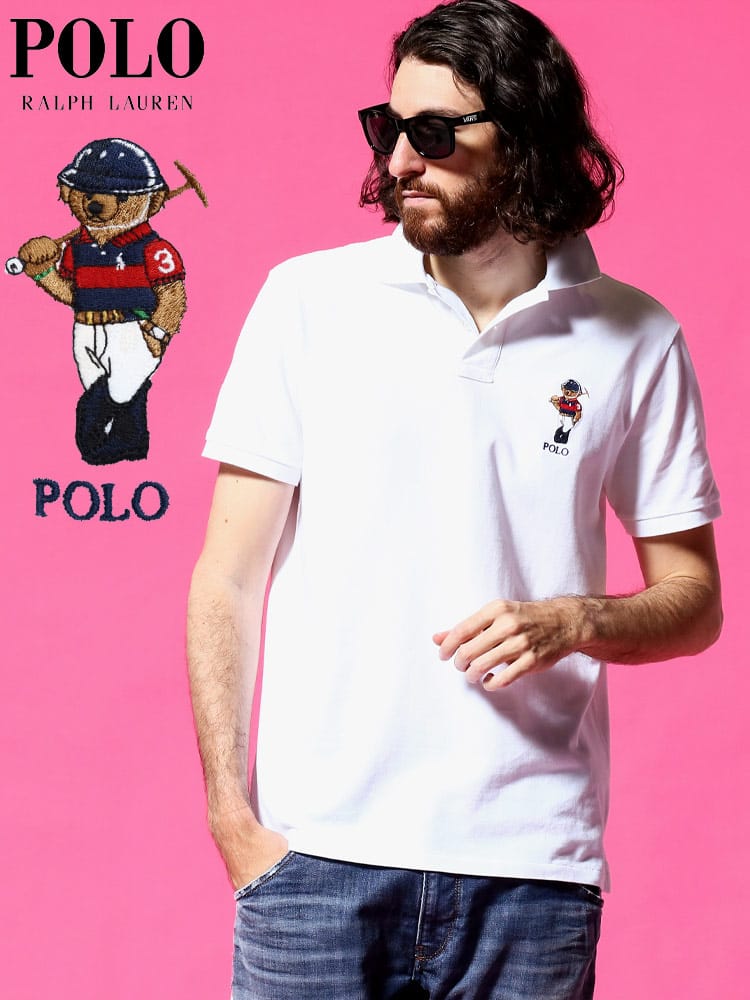 POLO RALPH LAUREN (ポロ ラルフローレン) ベア刺繍 半袖 ポロシャツ RL710835783002