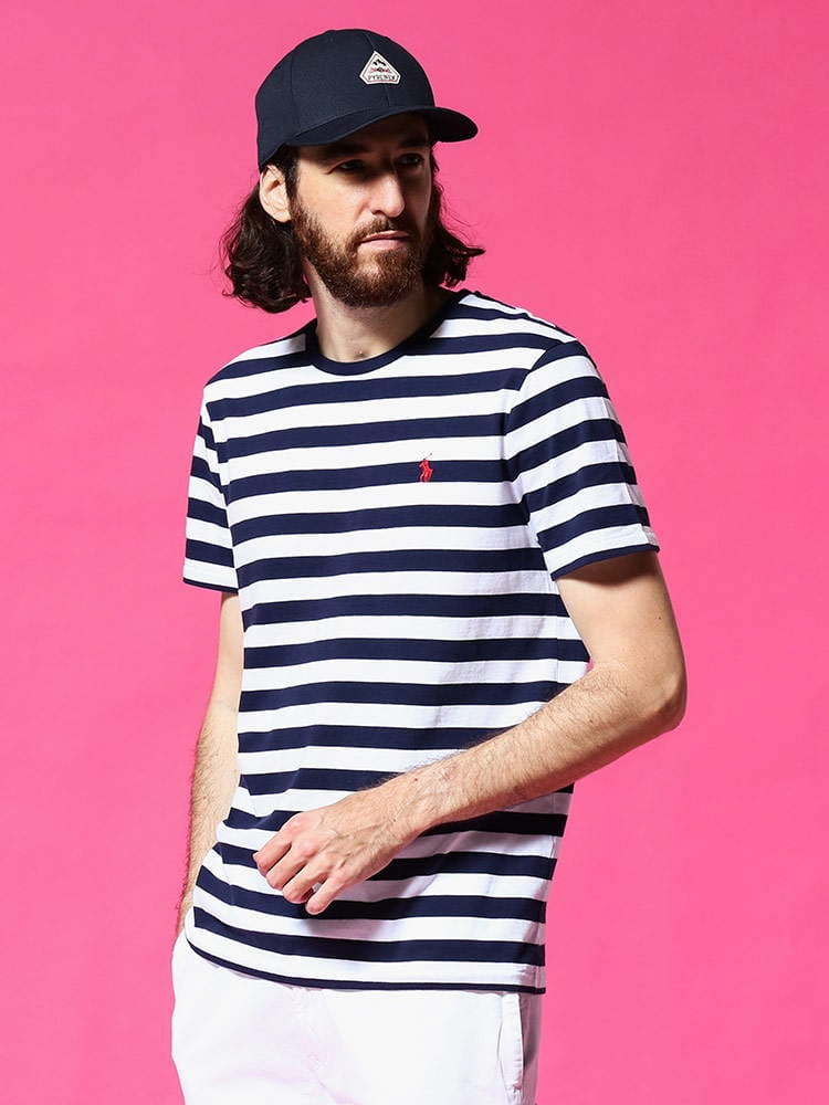 POLO RALPH LAUREN (ポロ ラルフローレン) ボーダー クルーネック 半袖 Tシャツ RL710823560001