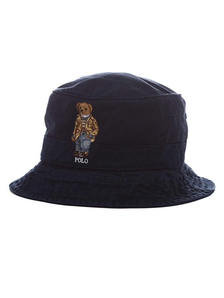POLO RALPH LAUREN (ポロ ラルフローレン) コットン ベア刺繍 バケットハット RL710821339002