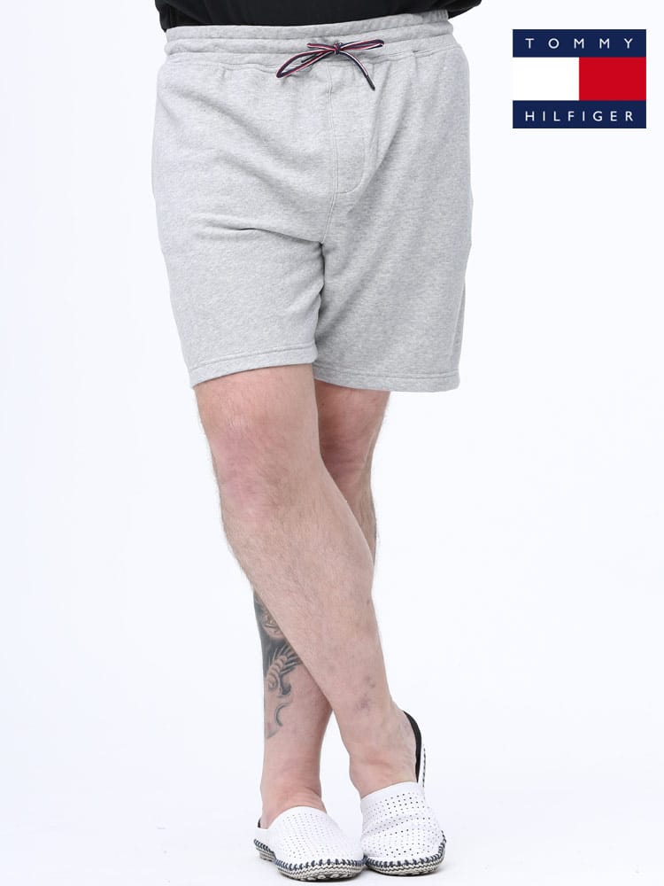 大きいサイズ メンズ TOMMY HILFIGER (トミーヒルフィガー) 裏毛 ウエストコード スウェット ショートパンツ