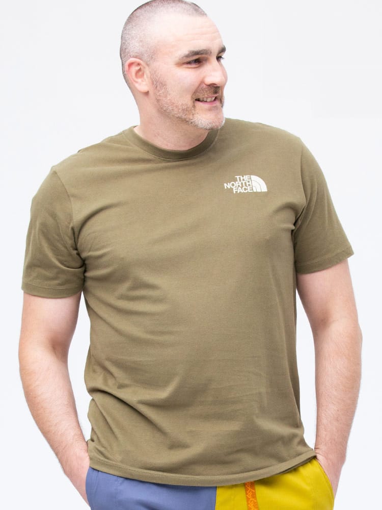 大きいサイズ メンズ THE NORTH FACE (ザ ノースフェイス) ワンポイント クルーネック 半袖 Tシャツ HALF DOME TEE