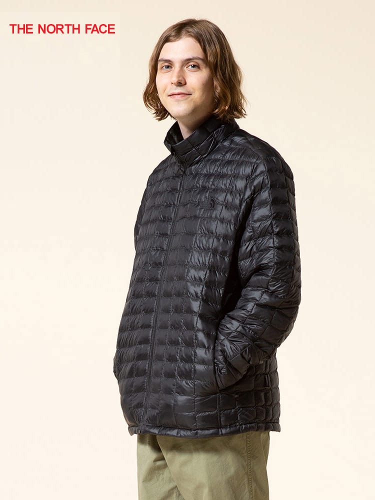 THE NORTH FACE (ザ ノースフェイス) ロゴ刺繍 フルジップ 中綿 ジャケット THERMOBALL ECO JACKET