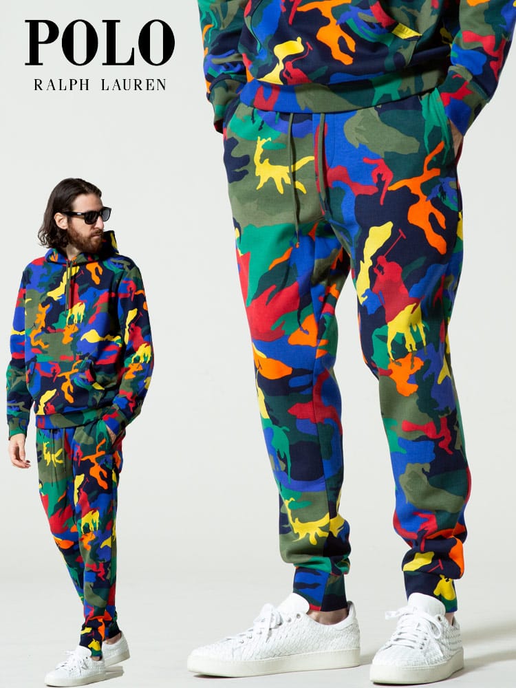 Polo Ralph Lauren (ポロ ラルフローレン) カラフル迷彩 前閉じ ロングパンツ RL710842909001